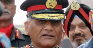 Indian army chief calls for political solution of Kashmir issue